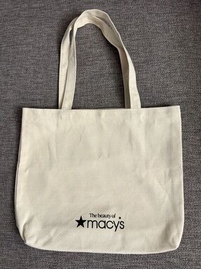 Macy's The Beauty of Macys Medium Tote Shopping Lunch Canvas Bag New